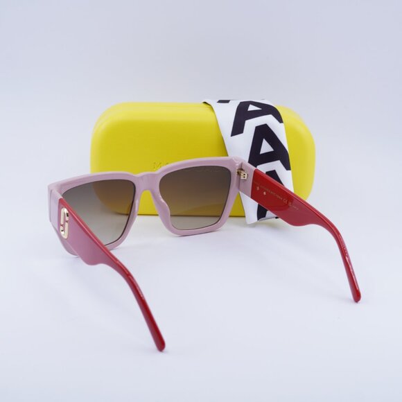 Marc Jacobs MARC 646/S 0C48 HA Square Sunglasses - Pink Red\Brown Gradient - Picture 10 of 10